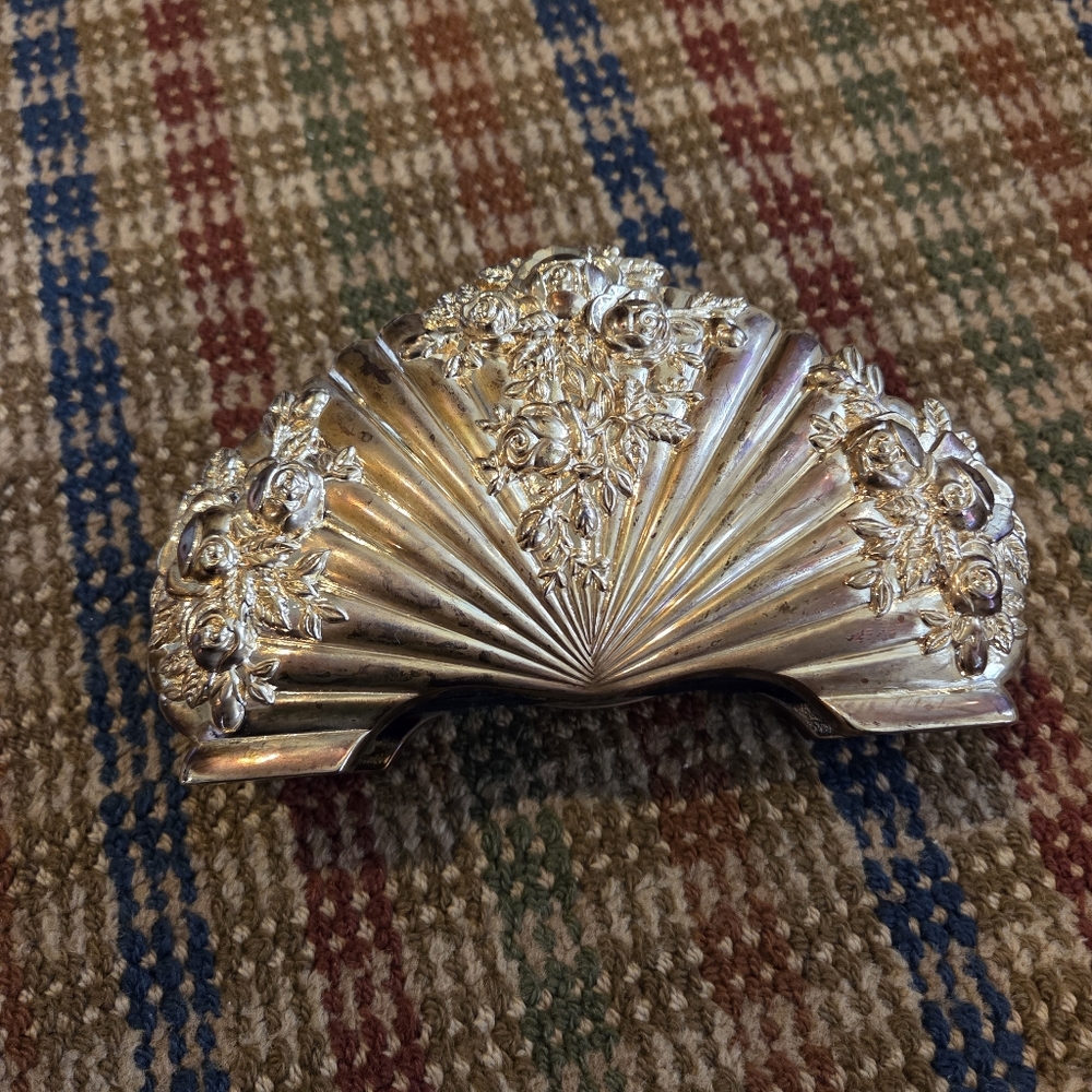 Royal Doulton Gold Plated Napkin Holder Old Country Roses Tableware Vintage RARE - Picture 11 of 13